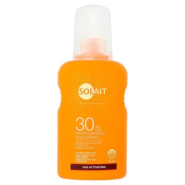 Solait SPF30 Tan Activating Moisturising Sun Cream Spray