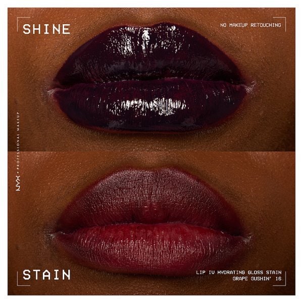 NYX Professional Makeup Lip IV Hydrating Lip Stain Gloss Grape Gushin