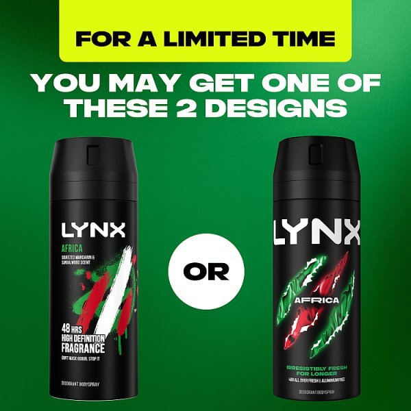 Lynx Deodorant Aerosol Bodyspray Africa 150ml