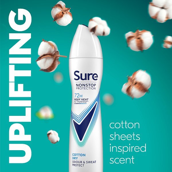 Sure Nonstop Protection Cotton Dry Anti-Perspirant Aerosol 250 ml