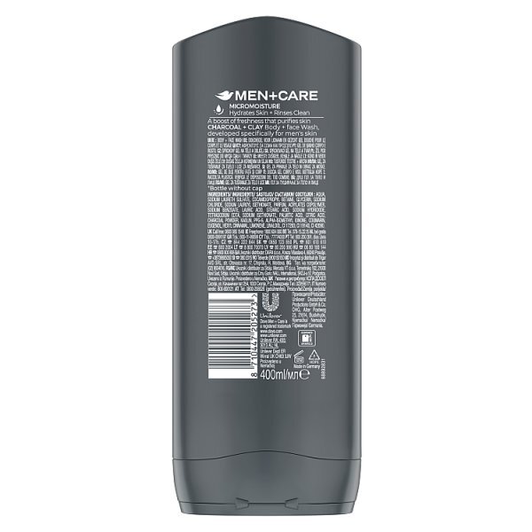 DNRAD Dove Men+Care Body Wash Charcoal & Clay 400ml