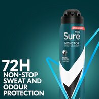 Sure Men Antiperspirant Deo Aerosol Nonstop Invis Ice 250ml