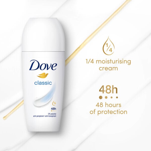 Dove Women Antiperspirant Deodorant Roll on Classic 50ml