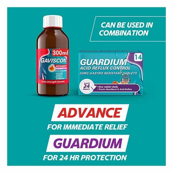 Guardium Acid Reflux Control Tabs Heartburn Indigestion 7s