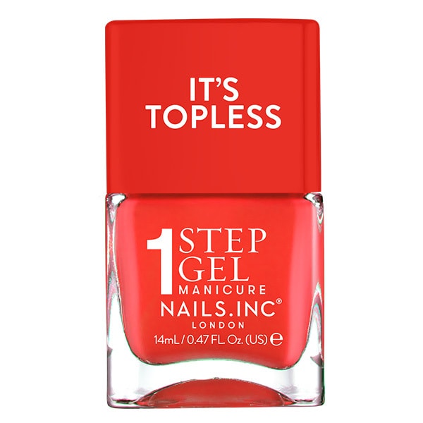 Nails.INC It's Topless Jennifer Tomato Red Polish 14ml
