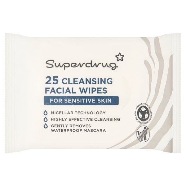 Superdrug Biodegradable Micellar Facial Wipes x25