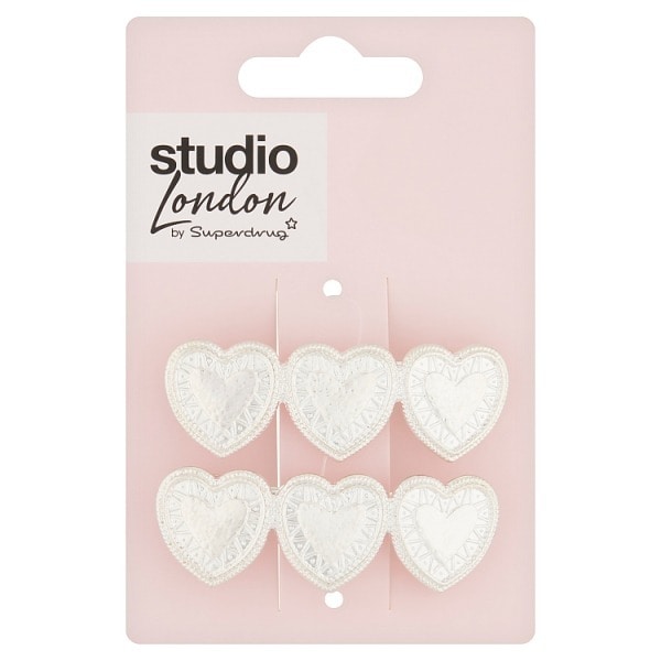 Studio London Heart Hair Clip 2pk