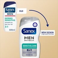 Sanex Shower Gel Men Skin Health Sensitive Care 400Ml