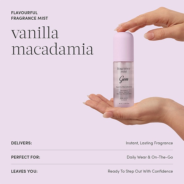 Gem Fragrance Mist For Body & Hair: Vanilla Macadamia 90ml