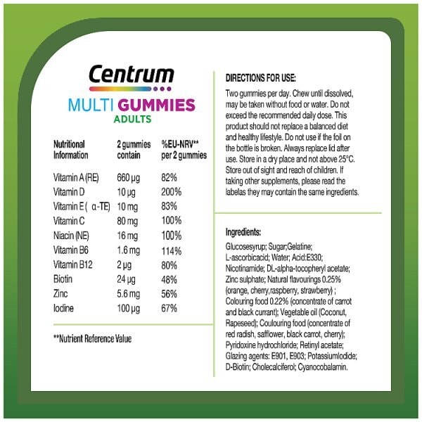 Centrum MultiGummies Mixed Fruit - 30 Gummies