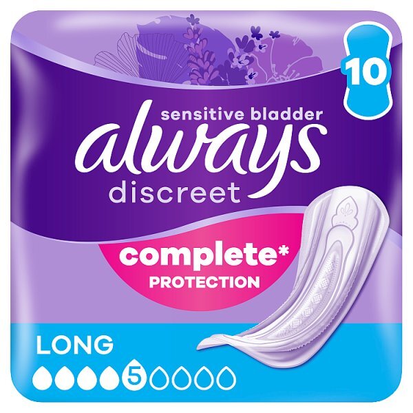 Always Discreet Incontinence Pads+ Long 10