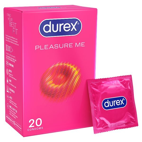 Durex Pleasure Me Condoms Ribbed & Dotted Regular Fit 20s