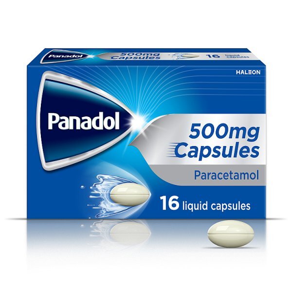 Panadol Liquid Capsules 500Mg Paracetamol 16 Capsules