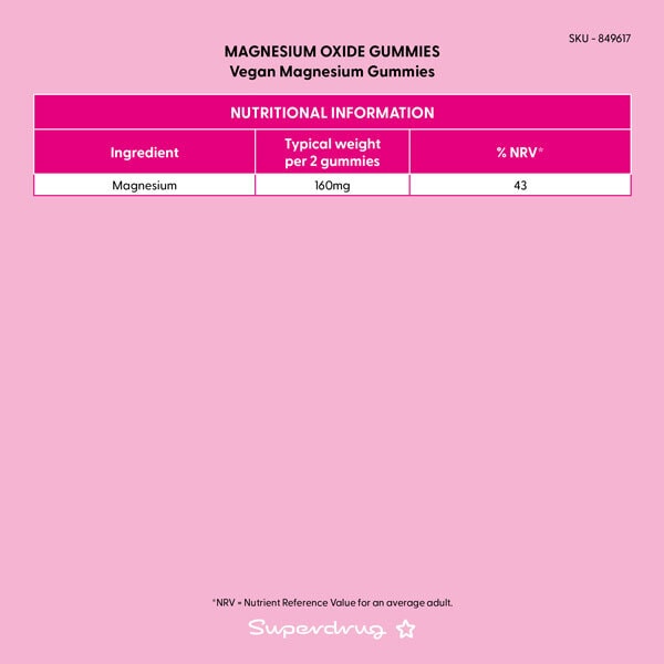Superdrug Magnesium Gummies 60s