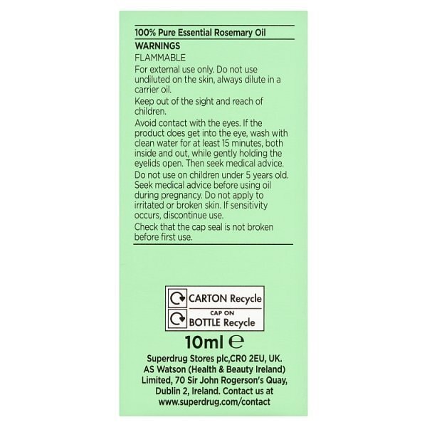 Superdrug Pure Rosemary Oil 10ml