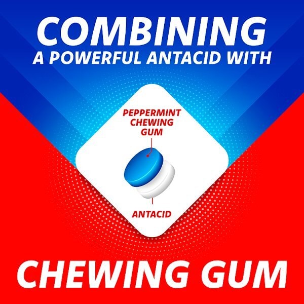 Rennie 750mg Medicated Chewing Gum Peppermint 10 Pieces