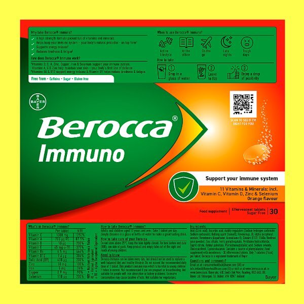 Berocca Immuno Orange 30 Effervescent Tablets