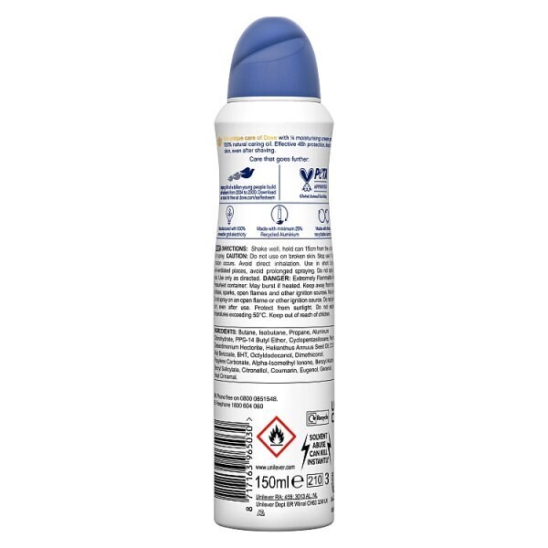 Dove Aerosol Anti-Perspirant Deodorant original 150ml
