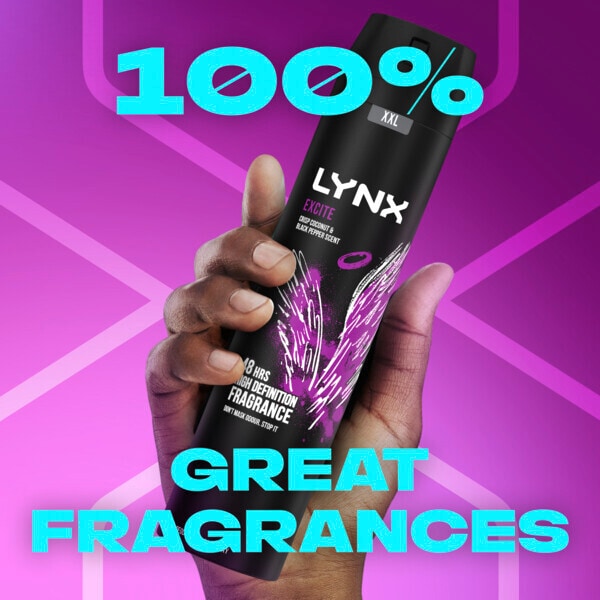 Lynx Deodorant Aerosol Bodyspray Xxl Excite 250ml