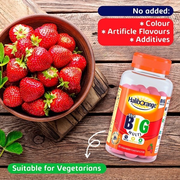 Haliborange Brain Immunity Gut Strawberry - 90 Softies