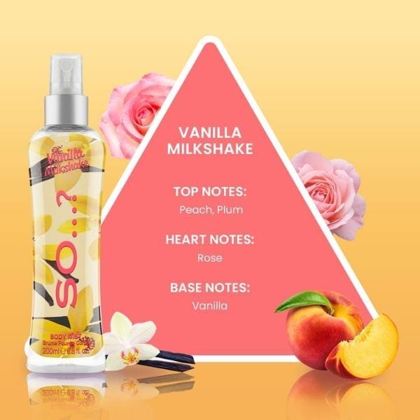 So Vanilla Milkshake Body Mist 200Ml