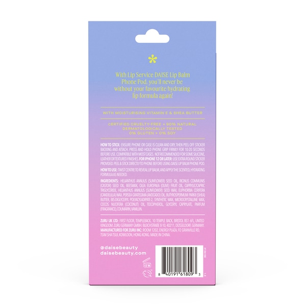 Daise Lip Service Lip Balm Phone Pod Very Vanilla 1.7 G