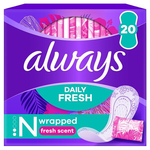 Always Daily Fresh Normal Wrapped Panty Liners x20