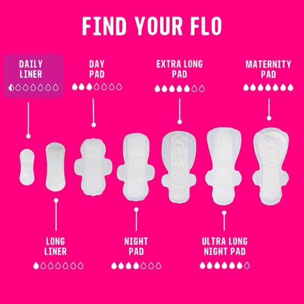 Flo Bamboo Panty Liners Wrapped + Ultra Thin (24 liners)