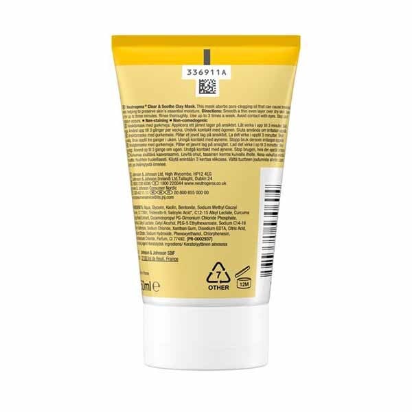 Neutrogena Clear & Soothe Clay Mask 50ml