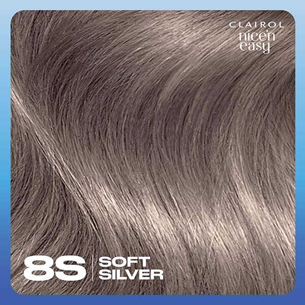 Clairol Nice'n Easy Hair Dye,  8S Soft Silver