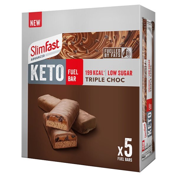 Slimfast Keto Bar Triple Choc 5 X 46G
