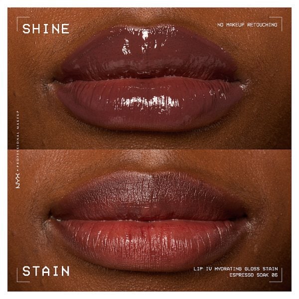 NYX Professional Makeup Lip IV Hydrating Lip Stain Gloss Espresso Soak