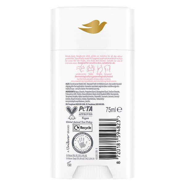 Dove Whole Body Raspberry Deodorant Stick 50ml