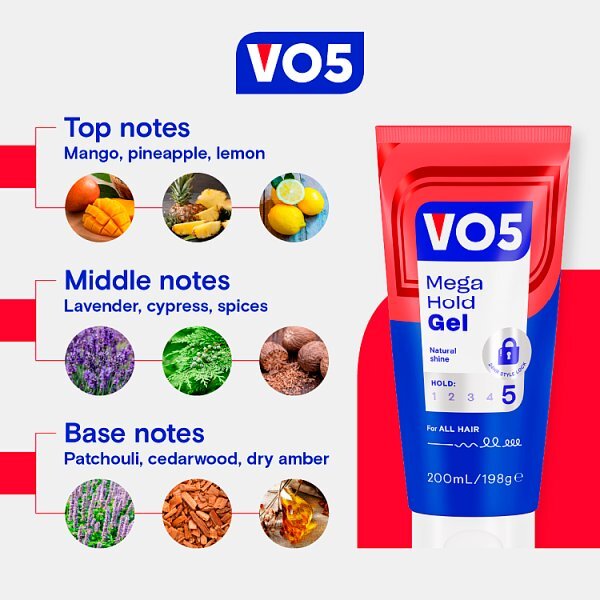 Vo5 Mega Hold Styling Gel 200ml