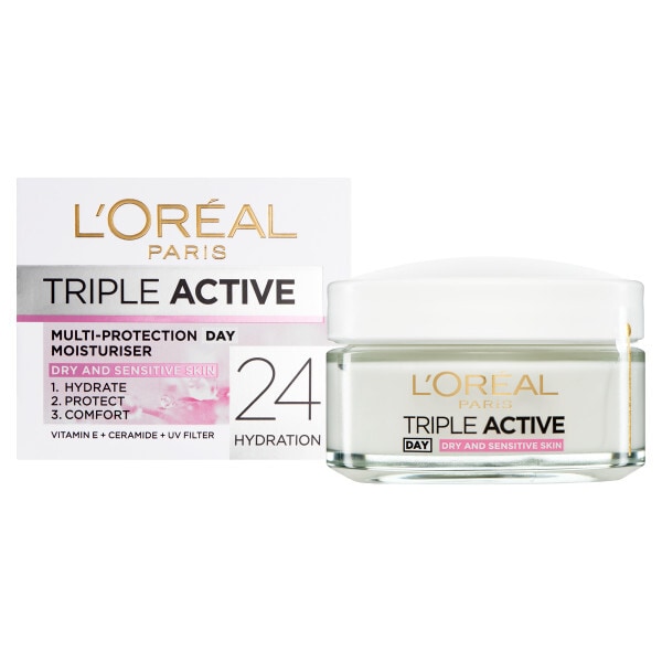 L'Oreal Paris Triple Active Dry Sensitive Moisturiser 50ml