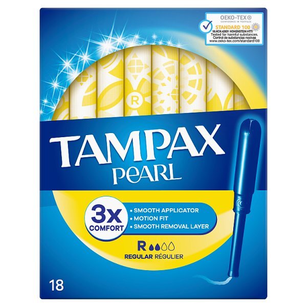 Tampax Pearl Regular Tampons Applicator x18