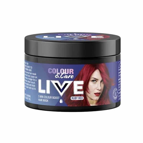 LIVE Colour & Care 5 Min Colour Hair Mask Ruby Red 150ml