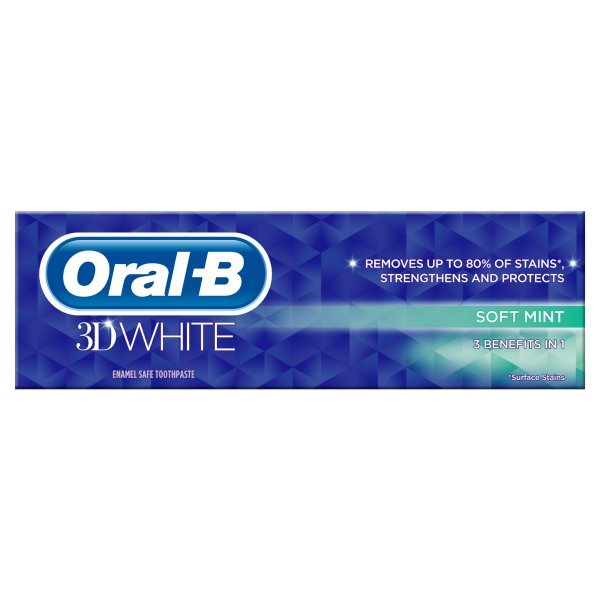 Oral B 3D White Soft Mint Toothpaste 75ml