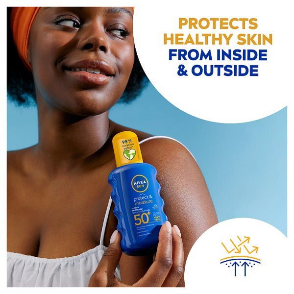 NIVEA SUN Suncream Spray Protect & Moisture SPF50+ 200ml