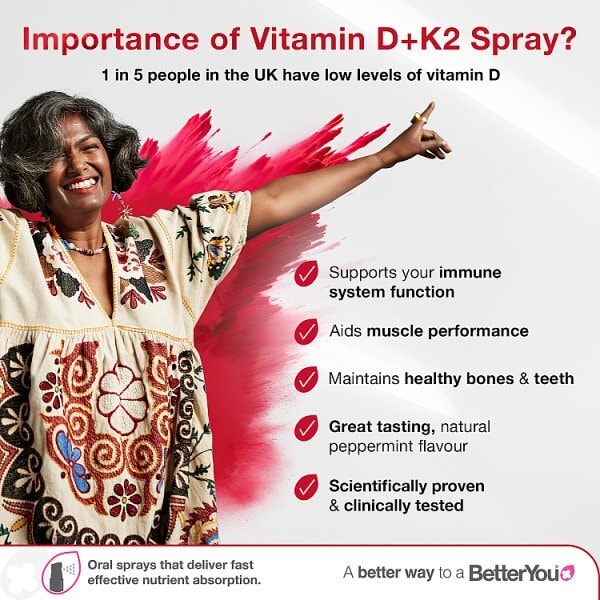 Betteryou D+K2 Vitamin Oral Spray 12ml