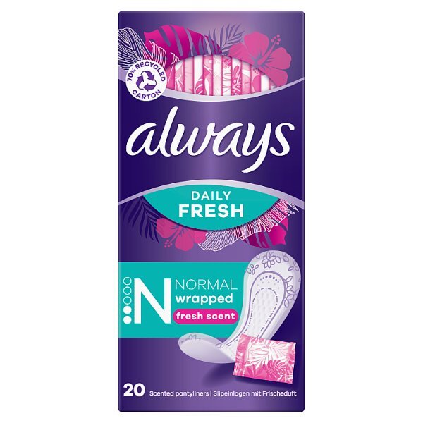 Always Daily Fresh Normal Wrapped Panty Liners x20