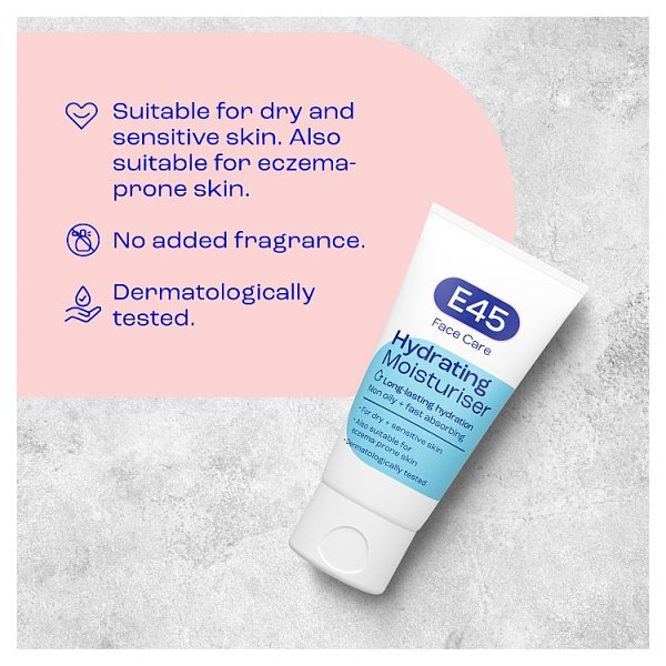 E45 Face Moisturiser For Dry & Sensitive Skin 50ml