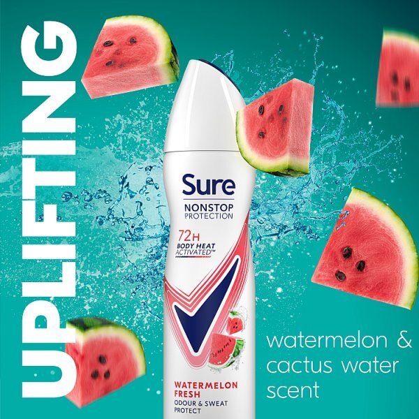 DNR Sure Nonstop Protection Watermelon  Anti-Perspirant Aerosol 150ml