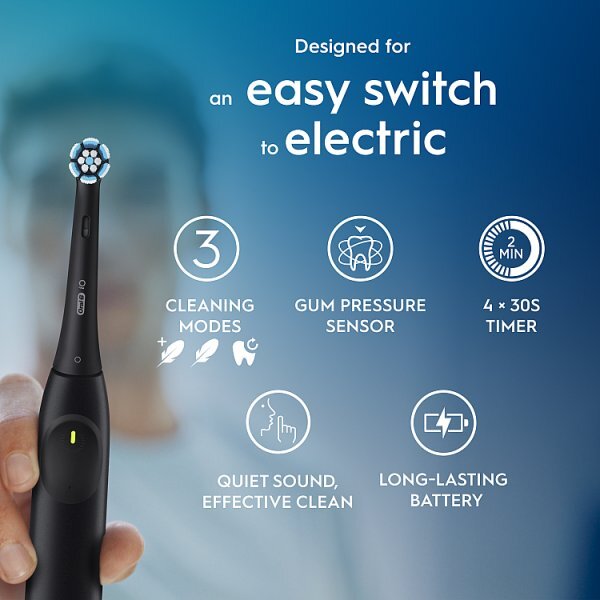 Oral-B iO2 Night Black & Calm Pink Electric Toothbrush Duo