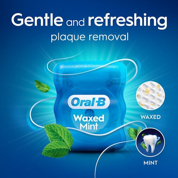 Oral-B Satin Tape Dental Floss Waxed Mint 50M