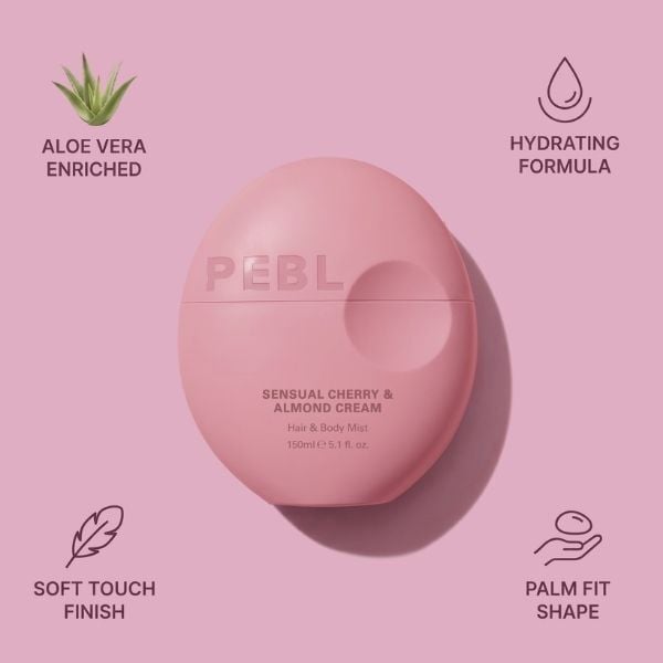 Pebl Sensual Cherry & Almond Cream Hair & Body Mist 150Ml