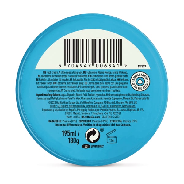 O'Keeffe's Healthy Feet Value Jar 180g