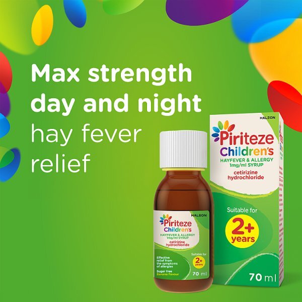 Piriteze Allergy Relief Cetirizine Syrup for Kids 70ml