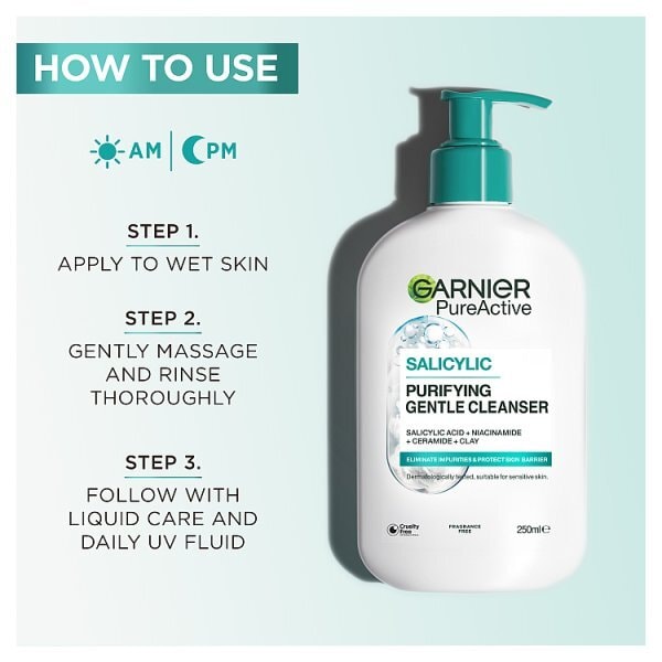 Garnier Pure Active Salicylic Purifying Face Cleanser Ceramides 250ml