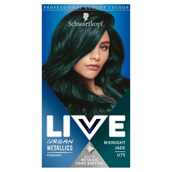 LIVE Urban Metallics Permanent Green Hair Dye Midnight Jade